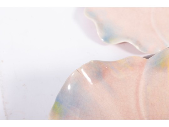 Six Porcelain Lotus Flower Plates