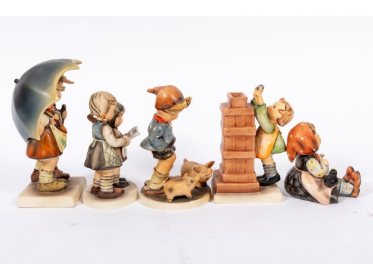 Five Vintage Porcelain Geobel Hummel Figurines