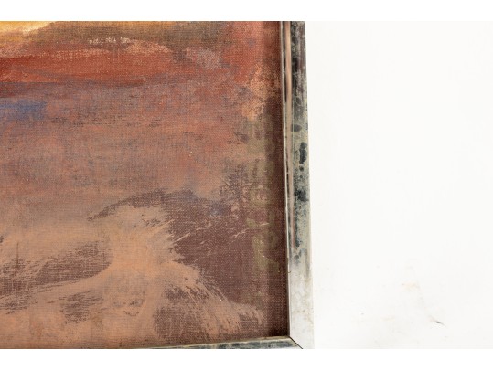 Jean Olds (American, 1917 - 2001) Oil On Board Landscape Painting