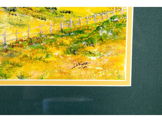 D. Rose Oil On Canvas Landscape Painting