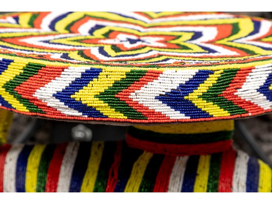 Bamileke People, Cameroon Beaded Wood Stool