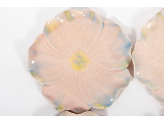 Six Porcelain Lotus Flower Plates