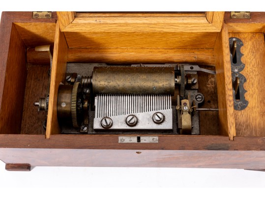 1950's Burlwood Swiss Cylinder Music Box