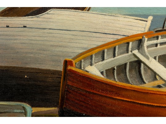 S.G. Anderson (American, 20th Century) Boat Study Oil On Board Painting