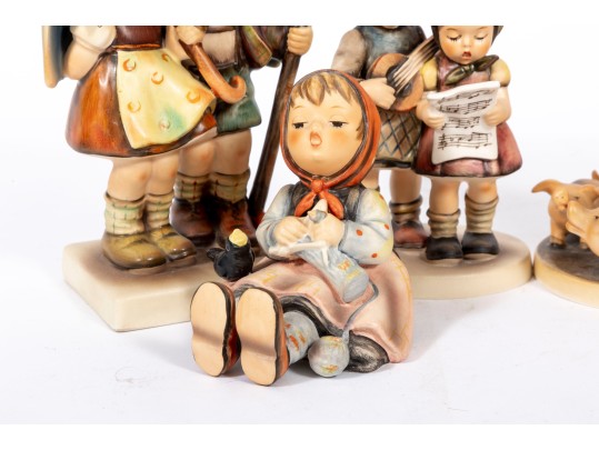 Five Vintage Porcelain Geobel Hummel Figurines