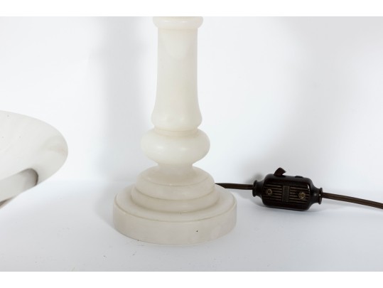 Marbled Stone Egg Capsule Lamps And Bowl