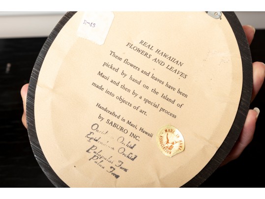 Saburo Incorporated Hawaiian Gold Tone Flower Art