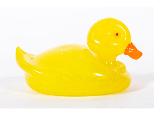 Murano Style Art Glass Duckling
