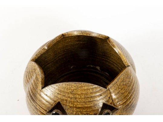 Signed Glazed Porcelain Jack-o'Lantern 