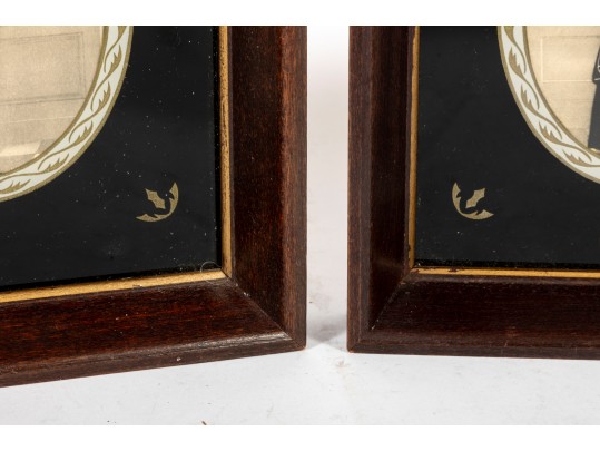 Pair Of Antique Silhouette Framed Prints