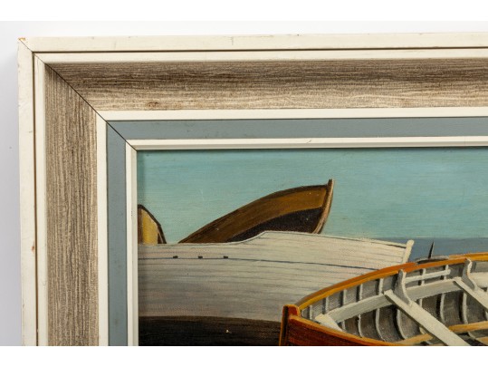 S.G. Anderson (American, 20th Century) Boat Study Oil On Board Painting