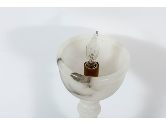 Marbled Stone Egg Capsule Lamps And Bowl