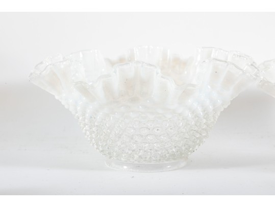 Vintage Opalescent White Hobnail & Milk Glass Items