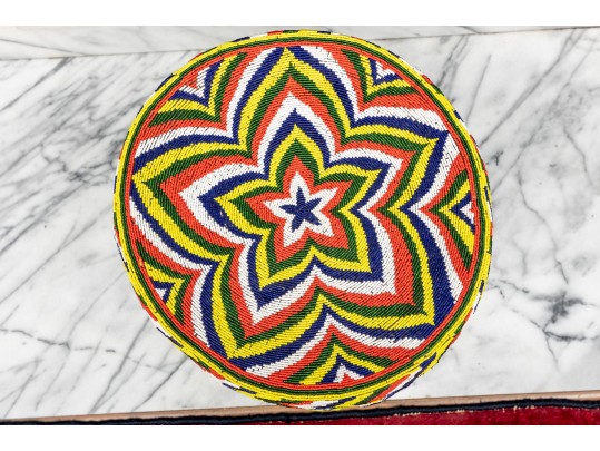 Bamileke People, Cameroon Beaded Wood Stool