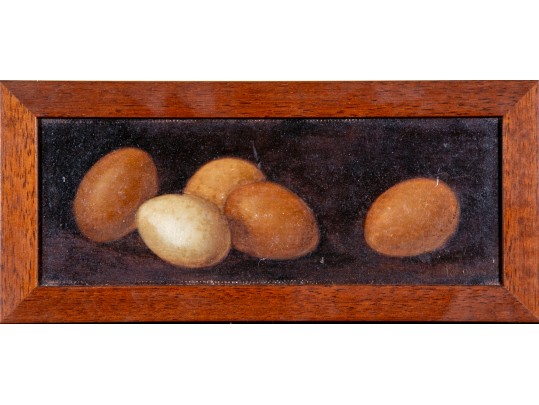 Miniature Oil On Board Still Life Painting