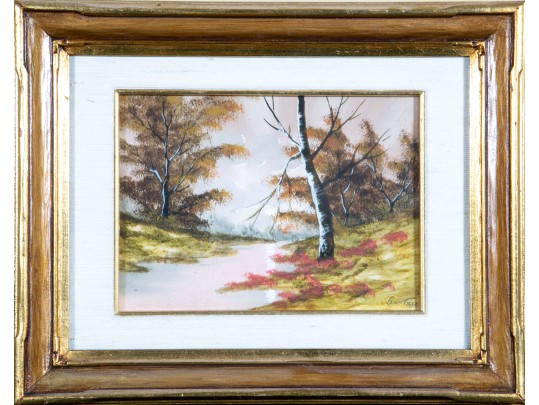 Small 1938 Original Oil Painting — Signed