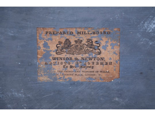 Early 20th Century Oil On Millboard Cathedral Painting