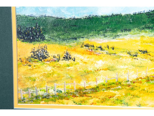 D. Rose Oil On Canvas Landscape Painting