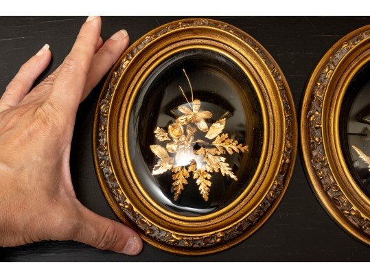 Saburo Incorporated Hawaiian Gold Tone Flower Art