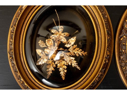 Saburo Incorporated Hawaiian Gold Tone Flower Art