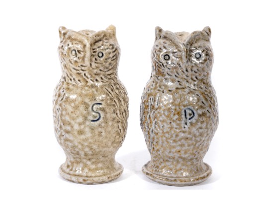 Moore Studio Pottery Ceramic Owl Salt & Pepper Shakers