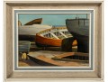 S.G. Anderson (American, 20th Century) Boat Study Oil On Board Painting