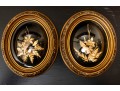 Saburo Incorporated Hawaiian Gold Tone Flower Art
