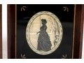 Pair Of Antique Silhouette Framed Prints