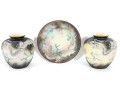 Three Pieces Of Vintage Dragon Ware Pottery