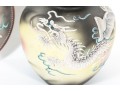 Three Pieces Of Vintage Dragon Ware Pottery