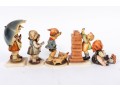 Five Vintage Porcelain Geobel Hummel Figurines