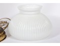 White Hobnail Depression Glass Student Lamp And Shades