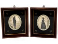 Pair Of Antique Silhouette Framed Prints