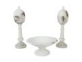 Marbled Stone Egg Capsule Lamps And Bowl