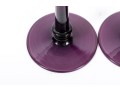 Vintage Amethyst Glass Footed Candle Holders