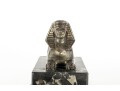 Brass Sphinx Wood & Marble Doorstop