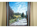 Antique Untitled Oil On Canvas Landscape Painting