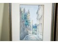 Early 1900's Pair Of Signed Watercolor Urban Landscapes 