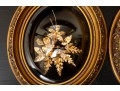 Saburo Incorporated Hawaiian Gold Tone Flower Art