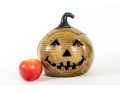 Signed Glazed Porcelain Jack-o'Lantern 