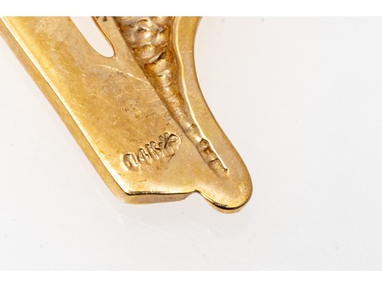 14k Yellow Gold Handsome United Methodist Flame Cross