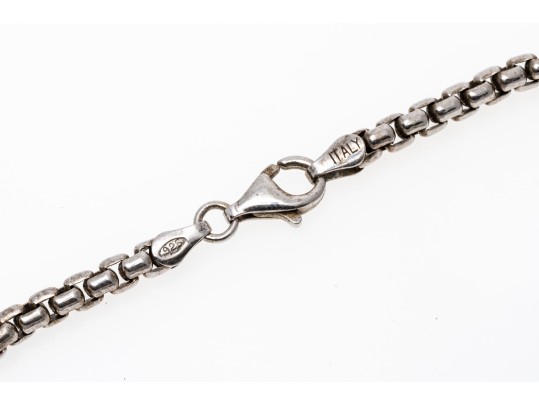 Sterling And Rustic Labradorite Pendant Necklace