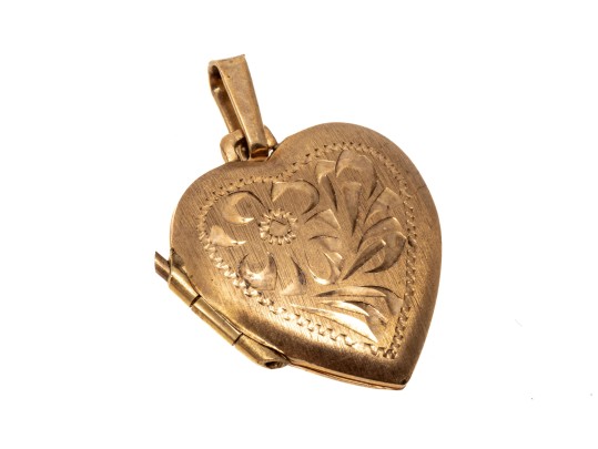 Romantic 10K Heart Locket Pendant