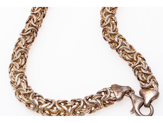 Stelring Byzantine Chain And Tigers Eye Stone Pendant Necklace