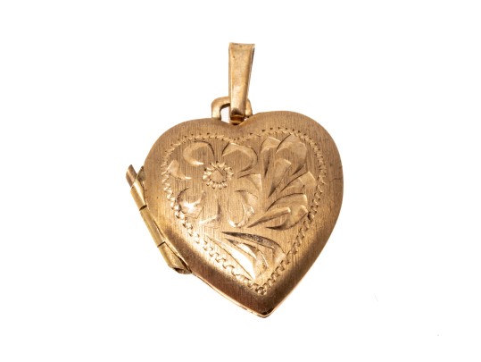 Romantic 10K Heart Locket Pendant