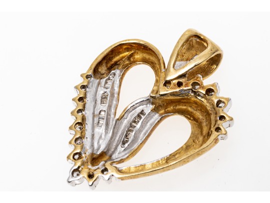 Romantic 10K Diamond Set Pendant