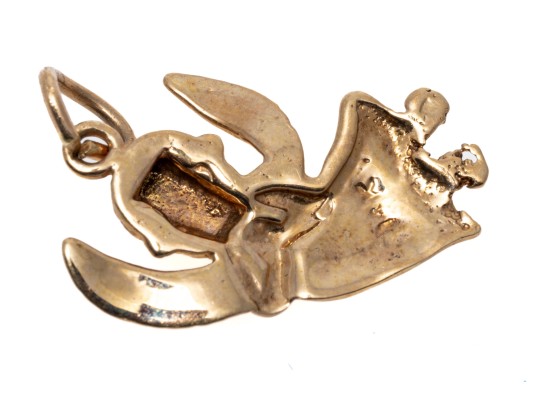 14K Charming Cherub Pendant