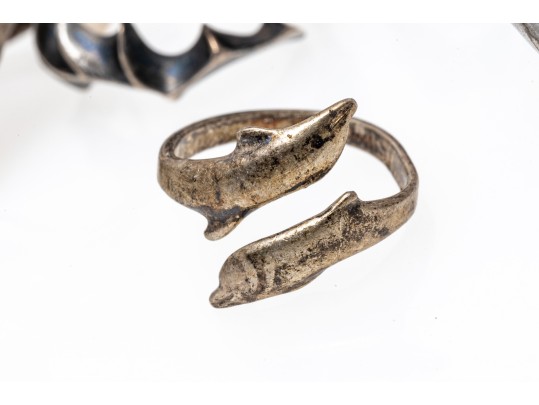 Sterling Silver Fun Lot Of Assorted Bypass Style Rings