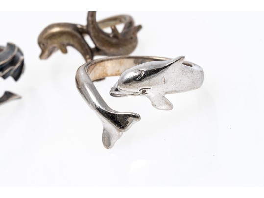 Sterling Silver Fun Lot Of Assorted Bypass Style Rings