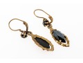 14K Dark Hematite Pendant Earrings